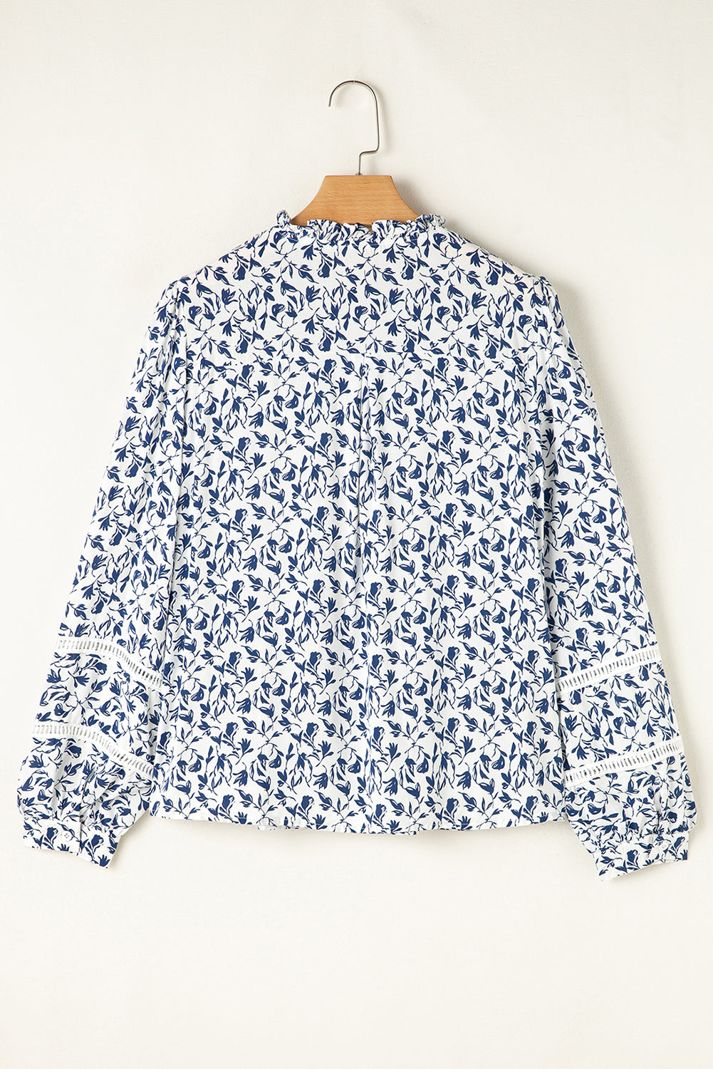Lanea FLoral Print Lace Detail Blouse