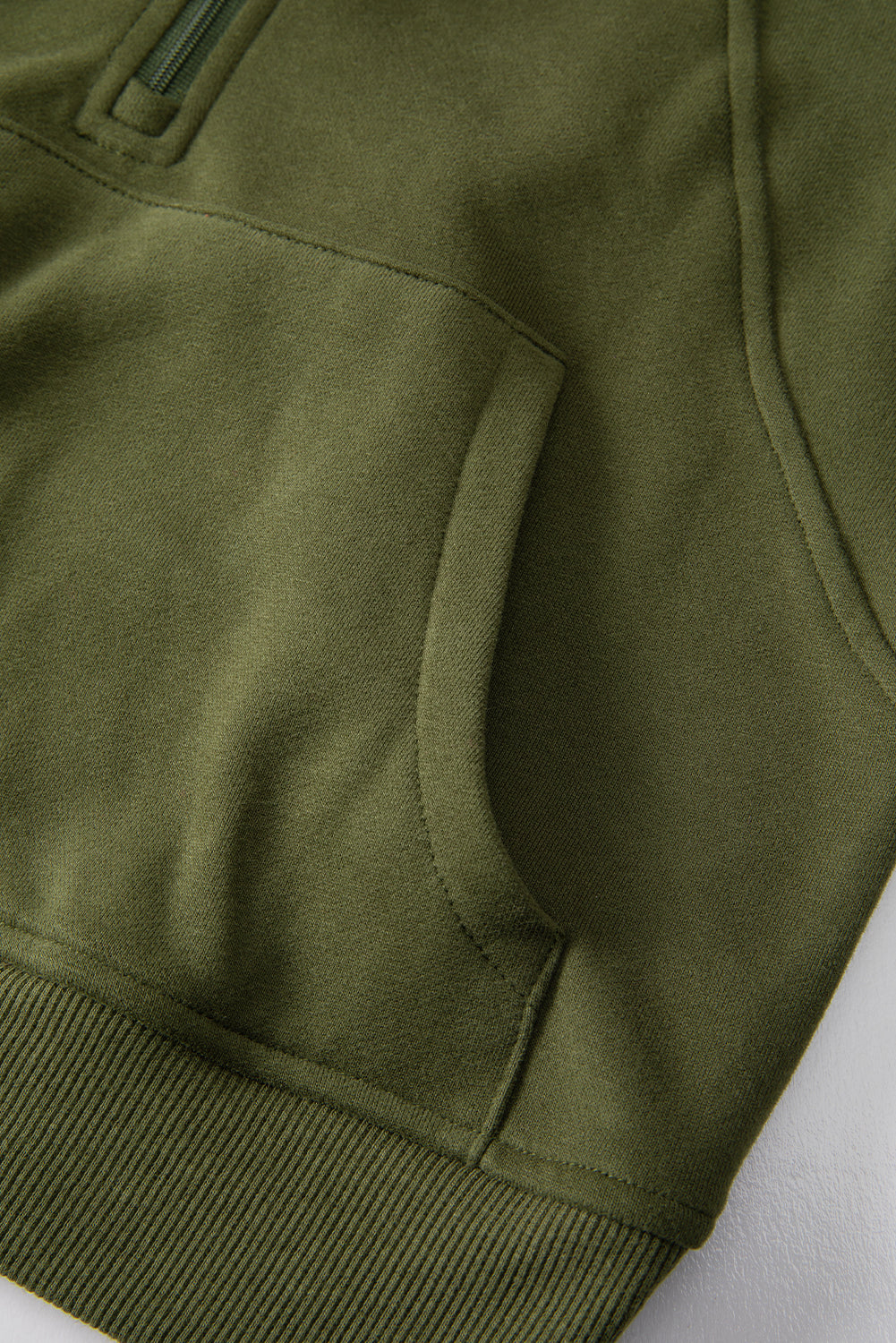Carry Zip Up Collar Sweatshirt Green