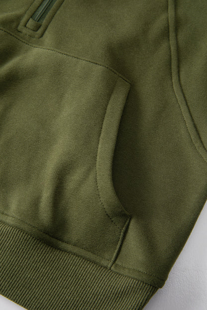 Carry Zip Up Collar Sweatshirt Green