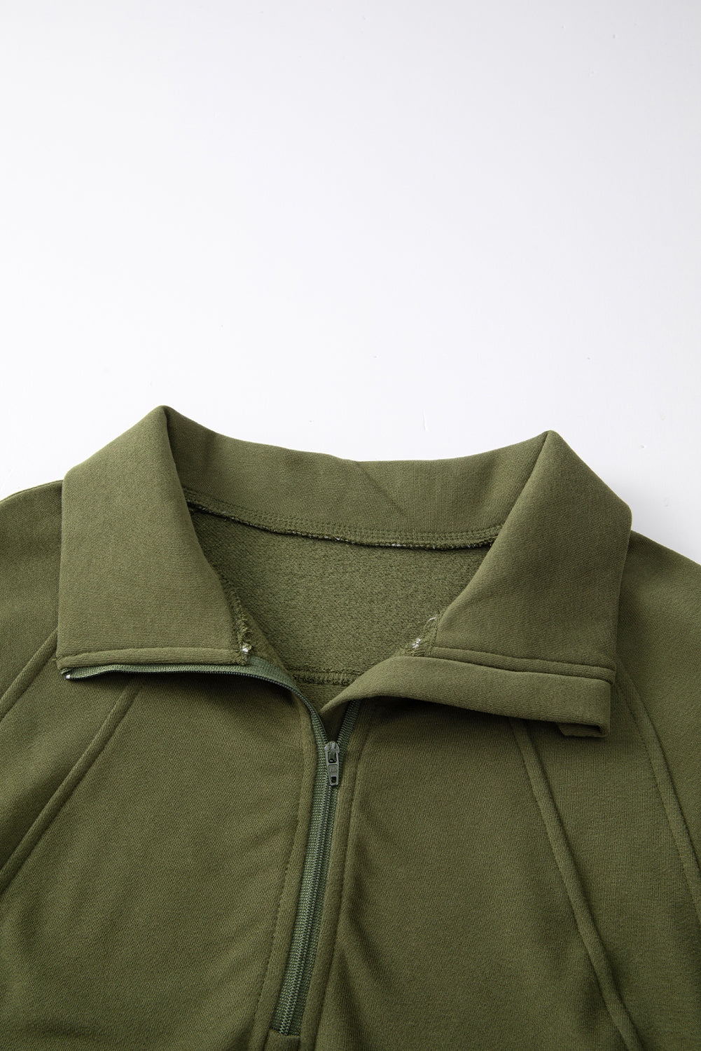 Carry Zip Up Collar Sweatshirt Green