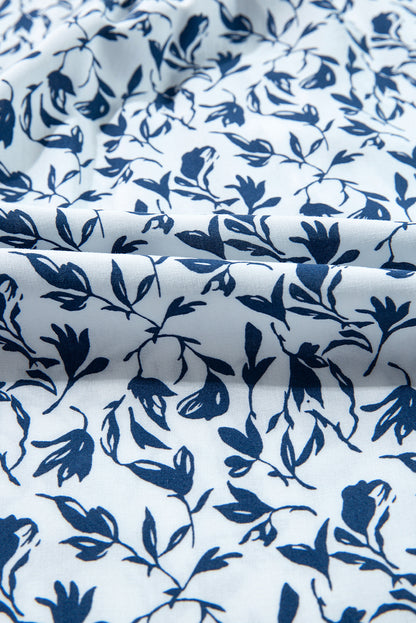 Lanea FLoral Print Lace Detail Blouse