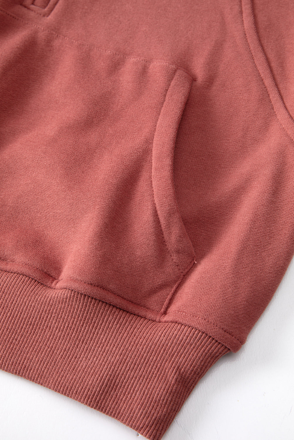 Carry Zip Up Collar Sweatshirt Brown Red
