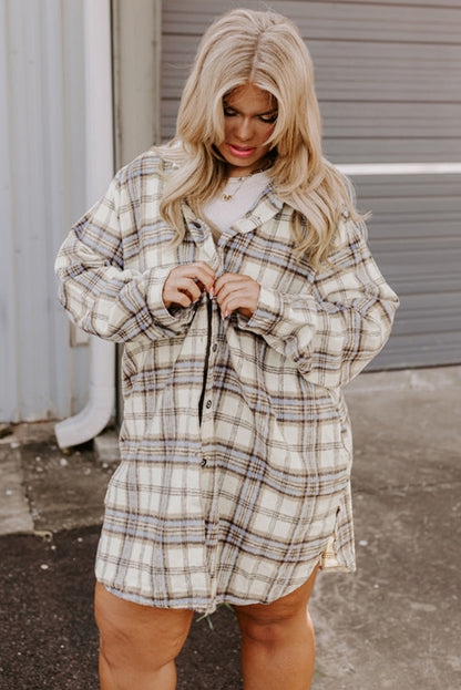 Jessie Plaid Shacket Curve