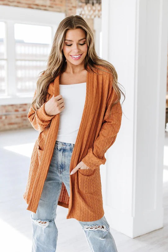 Jen Textured Knit Cardigan